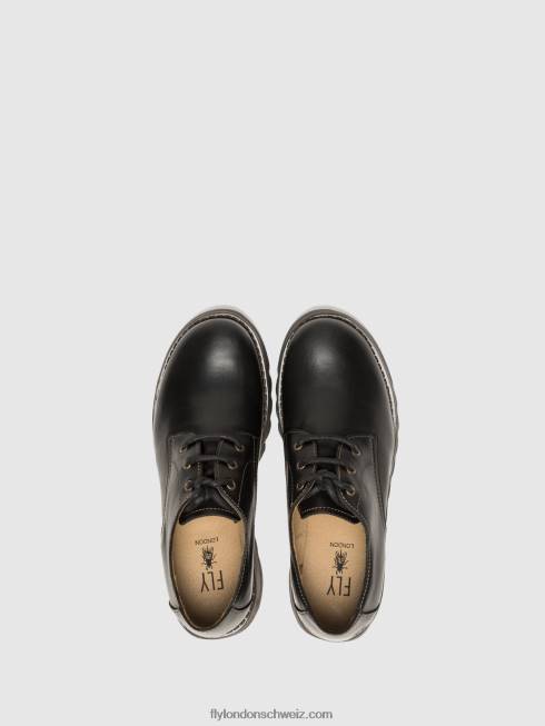 CH Fly London Frauen Derby-Schuhe simb389 Schwarz 2664698