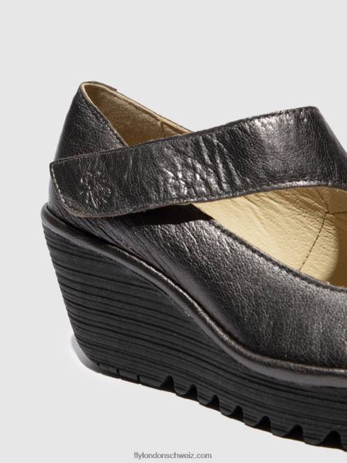 CH Fly London Frauen Keilschuhe yasi682 Graphit 2664703