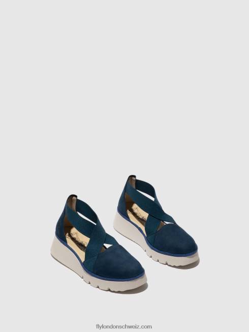 CH Fly London Frauen elastische Schuhe Pacy415 Blau 2664662