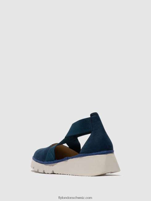 CH Fly London Frauen elastische Schuhe Pacy415 Blau 2664662