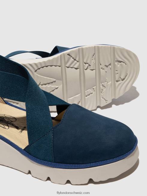 CH Fly London Frauen elastische Schuhe Pacy415 Blau 2664662