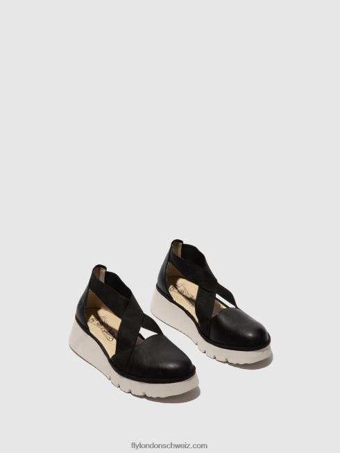 CH Fly London Frauen elastische Schuhe Pacy415 Schwarz 2664661