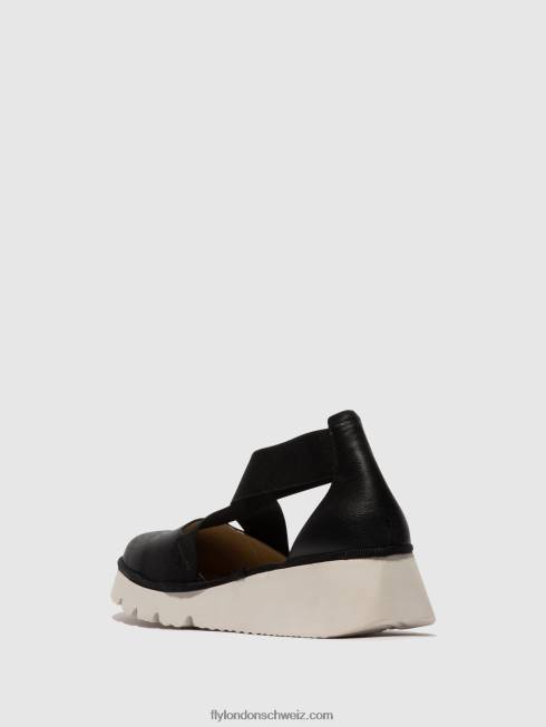 CH Fly London Frauen elastische Schuhe Pacy415 Schwarz 2664661