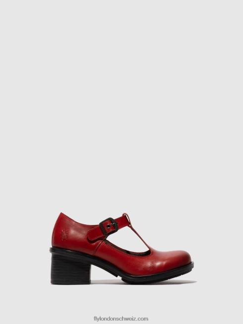 CH Fly London Frauen Mary Jane Schuhe cady180 Rot 2664646