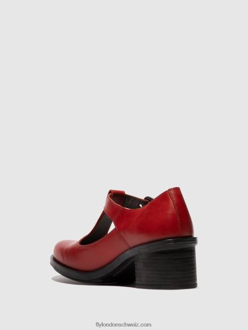 CH Fly London Frauen Mary Jane Schuhe cady180 Rot 2664646