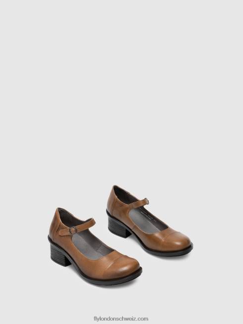 CH Fly London Frauen Mary Jane Schuhe cody877 Kamel 2664648