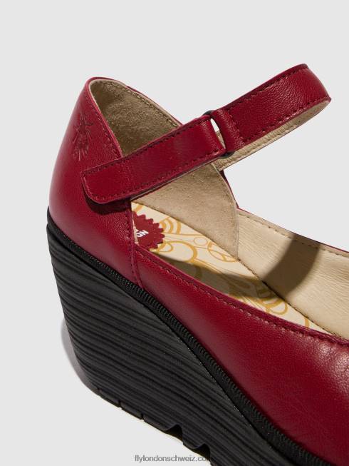 CH Fly London Frauen Mary Jane Schuhe yawo345 Rot 2664669
