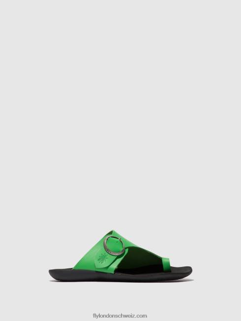 CH Fly London Frauen Pantoletten mit offener Zehenpartie, Mica758 Avocado 2664369