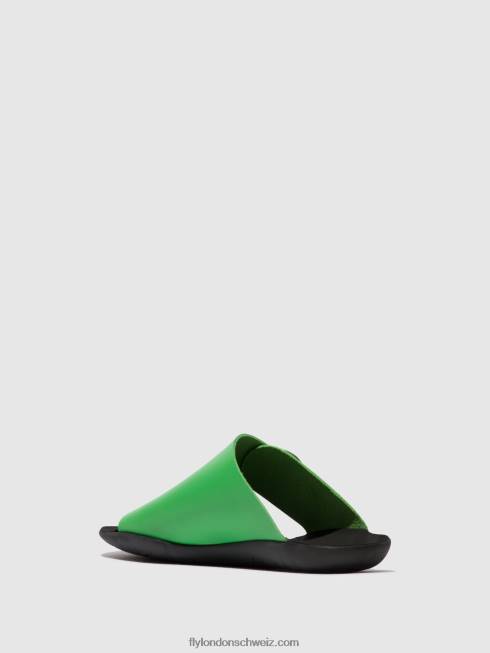 CH Fly London Frauen Pantoletten mit offener Zehenpartie, Mica758 Avocado 2664369