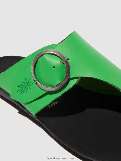 CH Fly London Frauen Pantoletten mit offener Zehenpartie, Mica758 Avocado 2664369