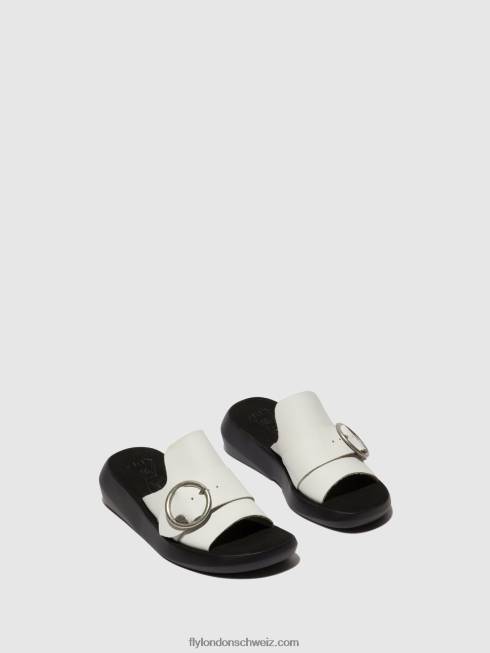 CH Fly London Frauen Schnallenpantoletten beyd925 nicht-gerade weiss 2664380