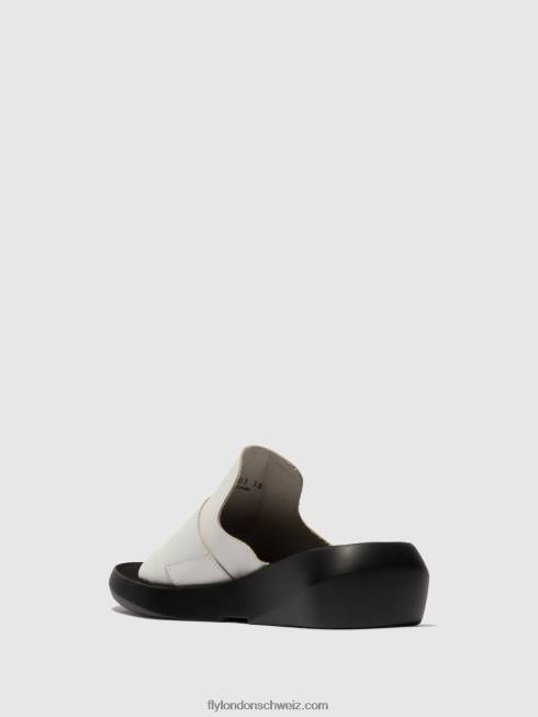 CH Fly London Frauen Schnallenpantoletten beyd925 nicht-gerade weiss 2664380