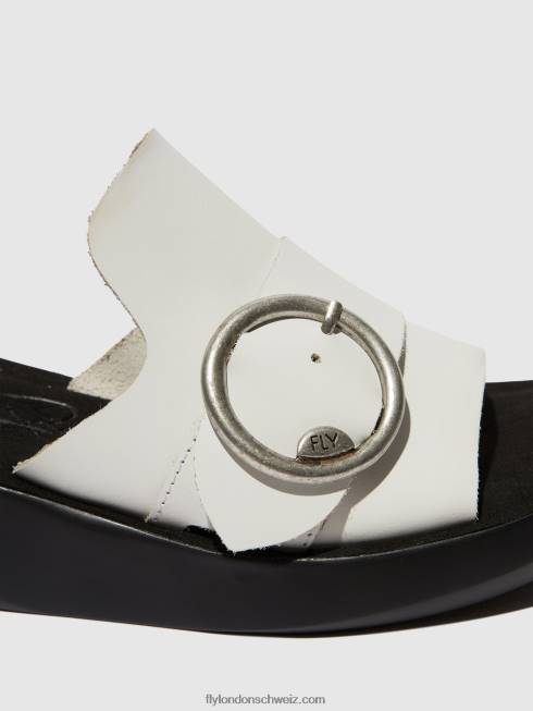 CH Fly London Frauen Schnallenpantoletten beyd925 nicht-gerade weiss 2664380
