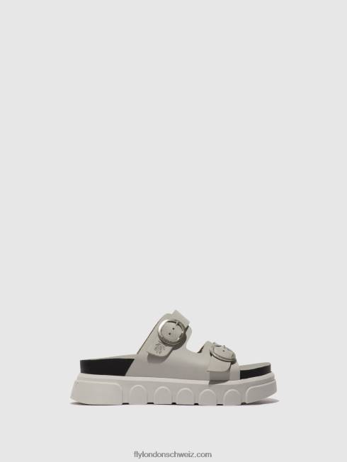 CH Fly London Frauen Schnallenpantoletten cide946 Wolke 2664373