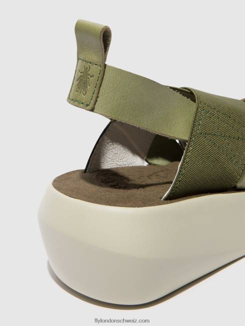 CH Fly London Frauen Crossover-Sandalen baji848 SMOG 2664592