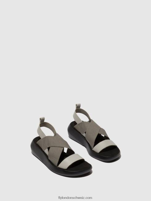 CH Fly London Frauen Crossover-Sandalen baji848 Wolke 2664491