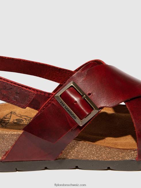 CH Fly London Frauen Crossover-Sandalen chlo852 Rot 2664589