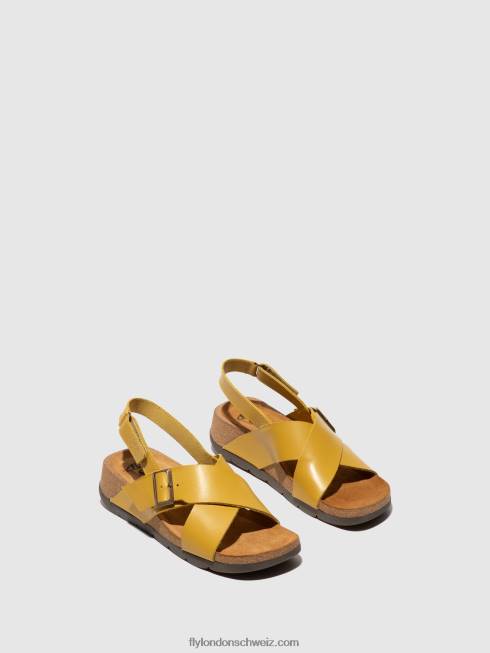 CH Fly London Frauen Crossover-Sandalen chlo852 Senf 2664489