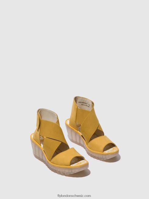 CH Fly London Frauen Crossover-Sandalen yuba385 Hummel 2664562