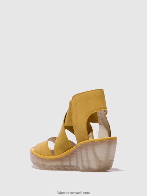 CH Fly London Frauen Crossover-Sandalen yuba385 Hummel 2664562