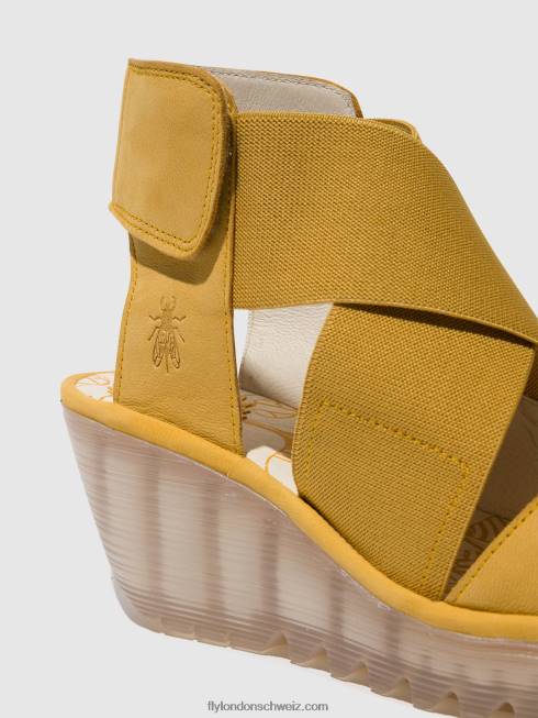 CH Fly London Frauen Crossover-Sandalen yuba385 Hummel 2664562