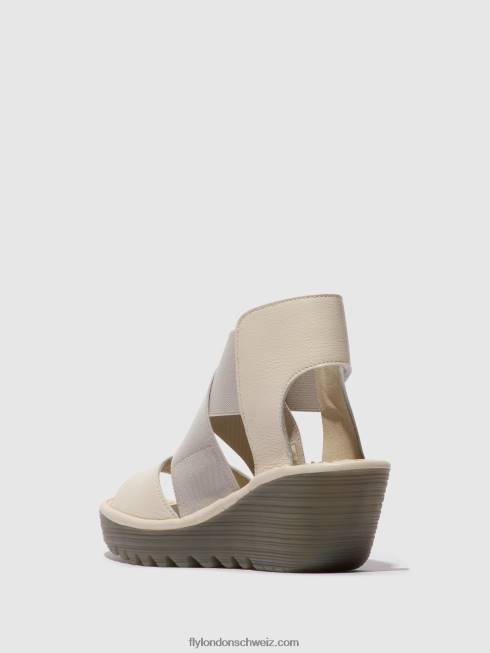 CH Fly London Frauen Crossover-Sandalen yuba385 nicht-gerade weiss 2664558