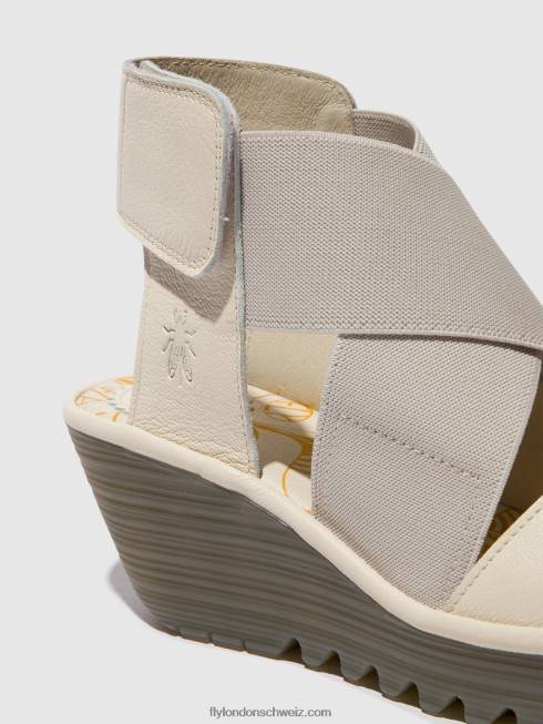 CH Fly London Frauen Crossover-Sandalen yuba385 nicht-gerade weiss 2664558