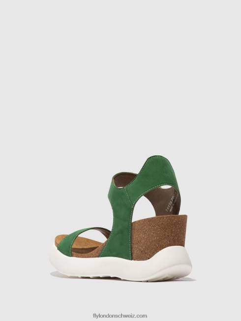 CH Fly London Frauen Klettsandalen gogo967 lindgrün 2664399