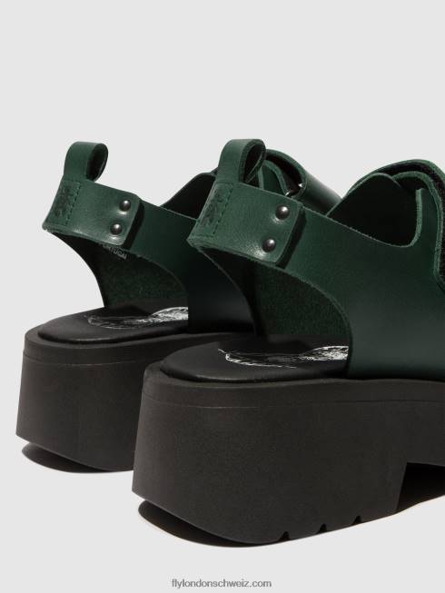 CH Fly London Frauen Klettsandalen meka857 Benzin 2664392