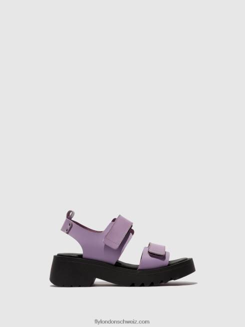 CH Fly London Frauen Klettsandalen meka857 violett 2664393