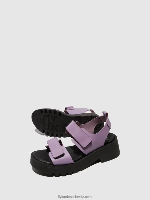 CH Fly London Frauen Klettsandalen meka857 violett 2664393