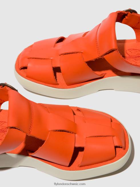 CH Fly London Frauen Riemchensandalen bawe842 Koralle 2664428