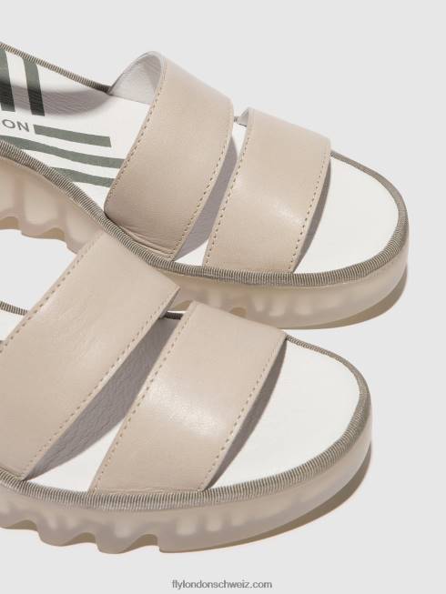 CH Fly London Frauen Riemchensandalen bono290 Wolke/Schwarz 2664427