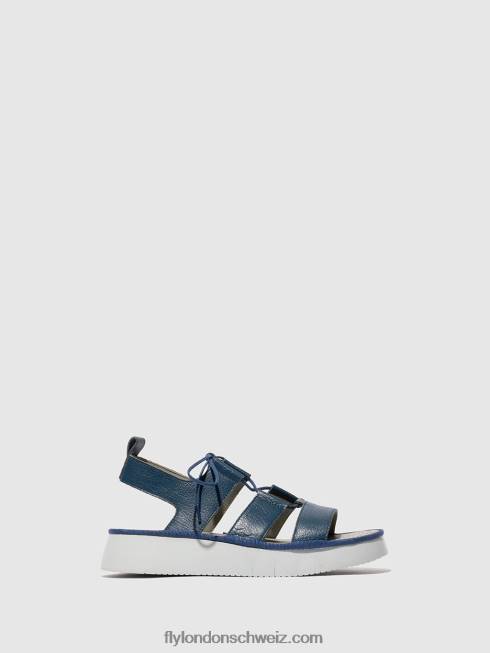 CH Fly London Frauen Riemchensandalen caio363 Blau 2664571