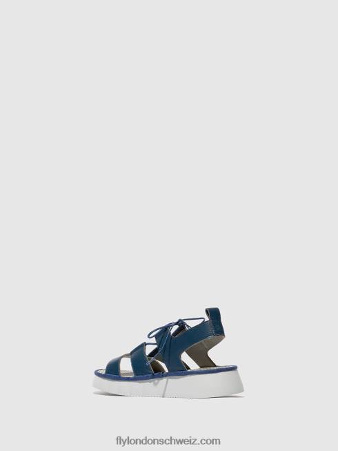 CH Fly London Frauen Riemchensandalen caio363 Blau 2664571