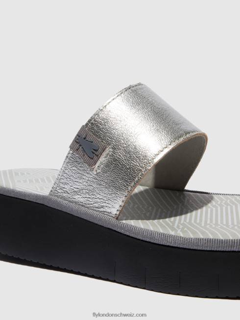 CH Fly London Frauen Riemchensandalen chev316 Idra-Silber 2664601