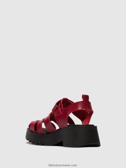 CH Fly London Frauen Riemchensandalen maie850 Rot 2664424