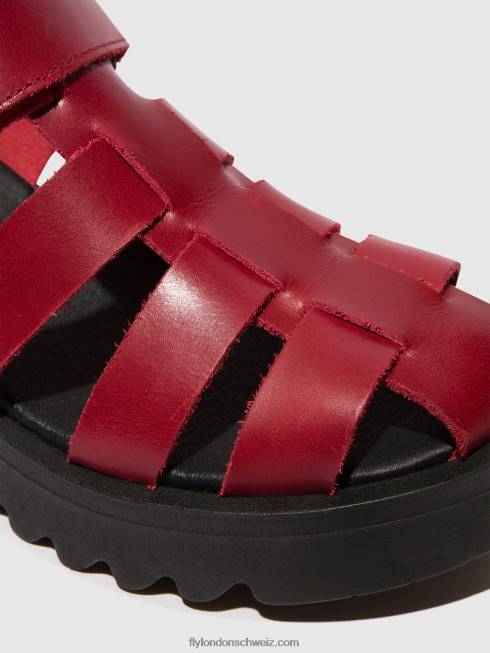 CH Fly London Frauen Riemchensandalen maie850 Rot 2664424