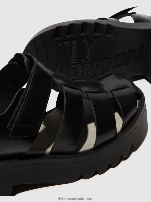 CH Fly London Frauen Riemchensandalen maie850 Schwarz 2664537