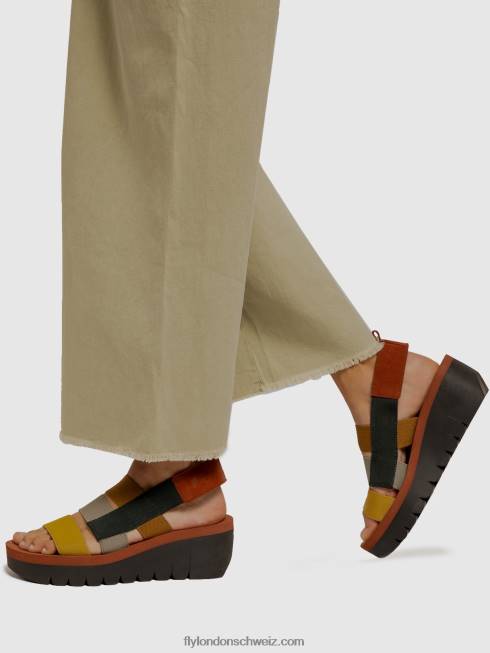 CH Fly London Frauen Riemchensandalen yere847 Multi (Stein) 2664530