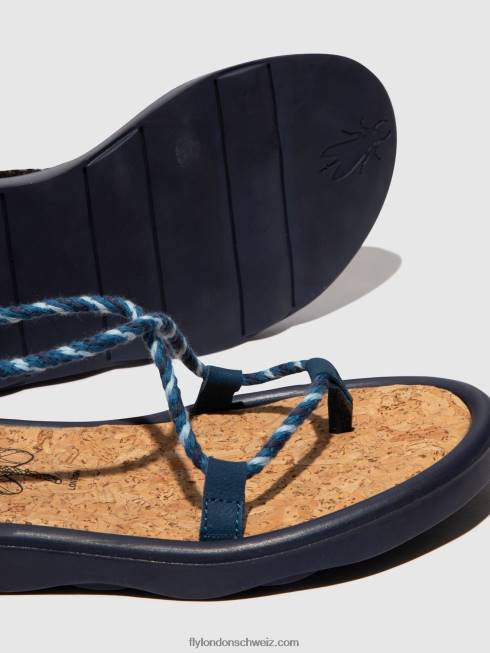 CH Fly London Frauen Schnürsandalen tace874 Blau 2664551