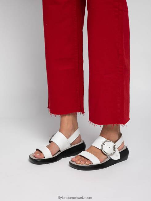 CH Fly London Frauen Schnallensandalen bani739 Brooklyn Offwhite 2664604
