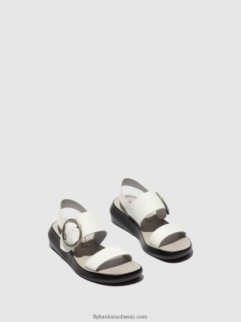 CH Fly London Frauen Schnallensandalen bani739 Brooklyn Offwhite 2664604