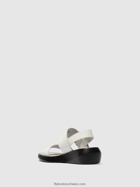 CH Fly London Frauen Schnallensandalen bani739 Brooklyn Offwhite 2664604