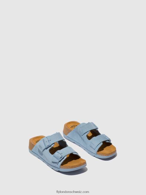 CH Fly London Frauen Schnallensandalen caja721 Himmel 2664526