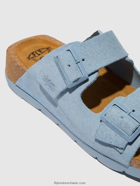 CH Fly London Frauen Schnallensandalen caja721 Himmel 2664526