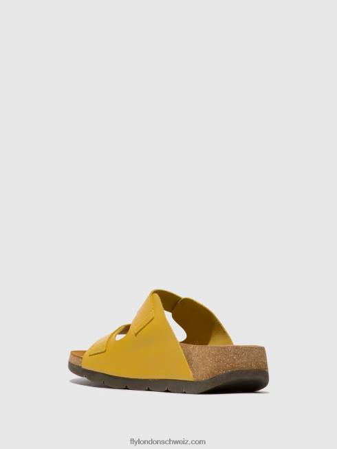 CH Fly London Frauen Schnallensandalen caja721 Senf 2664501