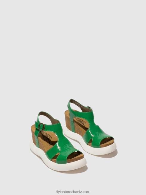 CH Fly London Frauen Schnallensandalen gova962 Grün 2664502