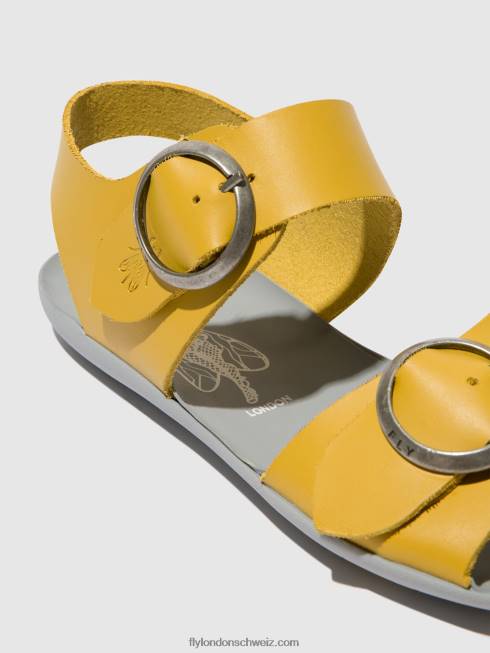 CH Fly London Frauen Schnallensandalen masa757 Senf 2664498