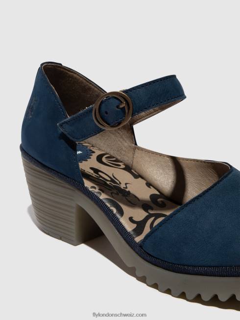 CH Fly London Frauen Schnallensandalen wifo440 Blau 2664492